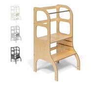 Ette Tete STEP UP • Adjustable Height Montessori Toddler Kitchen Helper Tower (Wooden)