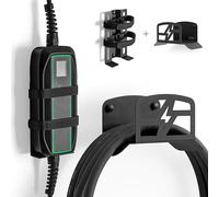 etterr | Electric Car Charging Station Stand | 100% Steel | Made in the European Union | 17 x 10 cm | Electric Car Charger Stand (1, Charging Station + Large EV Cable Holder)