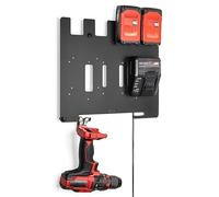 etterr • Metal Wall Mount for Einhell Power X-Change 18V Batteries and Chargers • Compatible with Charger 3A, FastCharger 4A, TwinCharger 3A and BoostCharger 6A • Charging Station and Drill