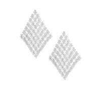 Ettika Draping Earrings for Women. Swinging Crystal & Silver Plated Earrings. Fashion Jewelry and Accessory