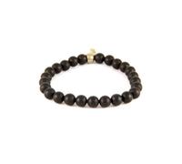 Ettika Mens Bracelet. Bracelets for Men. Mens Beaded Bracelets, MrEttika Black Matte Elastic Beaded Bracelet. Gifts For Men