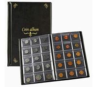 Ettonsun 150 Pockets Coin Collection Album 1.8 x 1.7 Inch Coin Collecting Holder Book Supplies Coin Storage Album for Collectors, Black