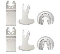 Ettonsun 6 Pcs Diamond Oscillating Multi Tool Blades for Grit Grout Removal, Cleaning Mortar