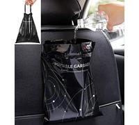 Ettonsun Thickened Drawstring Car Trash Bag, 40Pcs Easy Stick-On Disposable Car Garbage Bags,Self-Adhesive Waterproof Leak-proof Vomit Bag,Kitchen Storage Bag,for Car Office Bedroom Bathroom Nursery