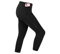 Ettore Ladies Padded Cycling Shorts Three Quarter Length with Pocket Breathable Quick Dry Road Bike Bicycle - Dart - Black - M