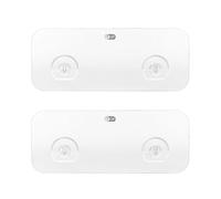 Ettori 2 Pack Toothbrush Holder Adhesive for Replacement, No Drilling Strong Transparent Adhesive for Tooth Caddy with 2 Compartment