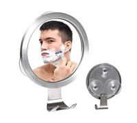 Ettori Fogless Shower Mirror,Fogless Shaving Mirror,Fog Free shaving mirror with 3 Strong Suction Cup and Razor Hook,Anti fog Shatterproof Small Mirror in Bathroom - 15 x 15cm