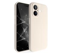 Etuano Silicone Case for iPhone 16, Mobile Phone Case with Camera Protection, Microfibre, Scratch-Resistant All-Round Protection Case (Beige, iPhone 16)