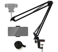 Etubby Webcam Stand Phone Holder Suspension Scissor Arm Camera Tripod Mount for Cellphones, Logitech Webcam C920 C930 C922 C615 and Other Devices with 1/4" Threaded