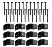ETUCYNG 12 x Black Galvanised Roof Fasteners - Roof Connectors Hardware Wooden Joist Brackets for Ceiling Beam Shed Gazebo Pergola Fence