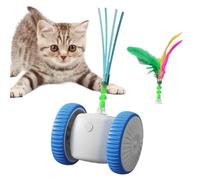 ETUCYNG Automatic Cat Toy, Intelligent Motion Sensing Cat Game with Feathers, Intelligent Sensor Toy for Kitten, Exercise Training Anti Boredom Indoor Entertainment