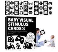 ETUCYNG Baby's Sensory Card, A Sensory Development Card Set in Black and White, Interactive for and Girls