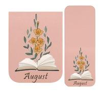 ETUCYNG Bookmark, Vintage Floral Pattern PU Leather Bookmark | Magnetic Bookmarks | For Adults At School In The Office For Journal, Diary And Books