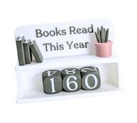 ETUCYNG Books Read This Year Counter ABS 13x8cm Books Read This Year Sign Book Sign Up To 999 For Reader Writers Teacher Decoration For Bookshelf Library School Study Room Classroom