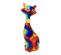 ETUCYNG Cat Figurine - Resin Cat Statue for Home Decoration - Colorful Desktop Display Keepsake Ornament for Teens Adults Collectors Pet Lovers Family Friends