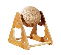 ETUCYNG Cat Scratching Ball Toy, Interactive Cat Scratcher, Wood Frame Exercise Wheel Vertical Relaxation Spot for Indoor Play Kitten Training Boredom Dog Small Large Breed