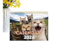 ETUCYNG Cat Themed Calendar 2026 | Monthly Holiday Reminder In Vertical Orientation, Calendar for Cat Lovers, For Adults Students Teachers Bedroom