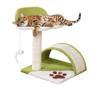 ETUCYNG Cat Tree Scratching Post - Small Sisal Scratch Board,Funny Cat Jumping Toy, Sisal Cat Tree Tower with Claw Grinding And Cat Teaser Ball for Kitten