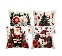 ETUCYNG Christmas Cushion Covers - Christmas Decor Pillowcase 18x18 Inch - Chair Cushion Cover | for Holiday Home Living Room Bedroom Indoor Sofa Farmhouse