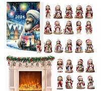 ETUCYNG Countdown Calendar - 24 Days Countdown Jesus Pendant Set,Acrylic 2D Festive Ornament Decor for House Party Home Activities Wall Gathering Display Festival