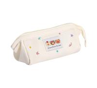 ETUCYNG Cute Pencil Case Aesthetics, Bear Pencil Case, Cute Pencil Case for Stationery, Marker Makeup Brush, Students, Teenagers, School, Universe, Travel, cream-coloured, see description, See