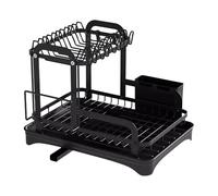 ETUCYNG Dish Dryer for the Kitchen - Kitchen Sink Black Tableware Drainer Space-Saving Utensil Holder Storage for Bowls Cups Cups Plates Cutlery Sink Home