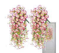 ETUCYNG Fake Petunias Artificial Petunias 2X Fake Silk Flowers Petunias Eternal Colorful Simulated UV Resistant Weatherproof Garden Window Planter