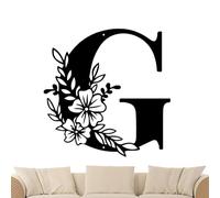 ETUCYNG Floral Letters for Wall, Metal Wall Decor - Floral Design Letter Signs, Outdoor Decoration Sign, Wall Decor for Front Door, Living Room, Patio, Porch,