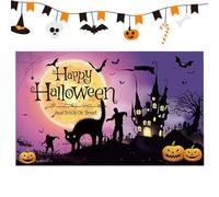 ETUCYNG Halloween Theme Backdrop - Happy Halloween Backdrop - Studio Props Indoor Decor for Adult Birthday School Activity Family Home Wedding Party