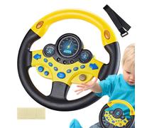 ETUCYNG Kids Steering Wheel Toy | 360 Degrees Rotating Simulated Steering Wheel | Portable Driving with Music Light, Interactive Funny Sounding Toy for Kids Boys