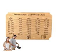 ETUCYNG Kitchen Conversion Chart Cutting Board - Kitchen Conversion Chart, Chopping Board, Wood Cutting Board with Measurement Conversion Chart, Unique Pattern Design, Baking Conversion Gift