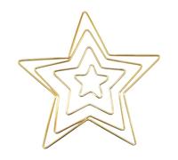 ETUCYNG Macrame Rings, 4 Pieces Five-Pointed Star Pendants - Christmas Pentagram Heart Dream Catcher Accessories, for Holidays Party Art Project Garland School Activity Adults Children Youth