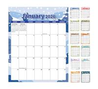 ETUCYNG Magnetic Refrigerator Calendar,12-Month Weekly Planner Calendar 2026 - Decorative Magnetic Schedule Countdown Punch-In Planner for Desktop School Apartment Kitchen Living Room Home Office