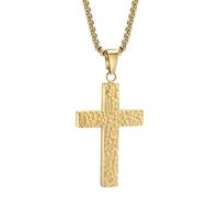 ETUCYNG Men's Cross Necklace | Christian Necklace - 3D Printing Pendant Jewelry Charm with Secret Compartment for Men Women Religious Baptism Occasions