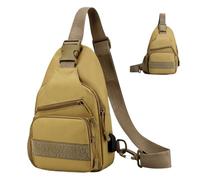 ETUCYNG Men's Shoulder Bag - Portable for Travel and Hiking - Outdoor Carry Pocket Waterproof Adjustable for Hiking Climbing Daily Camping, khaki, Se référer au descriptif