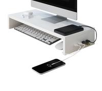 ETUCYNG Monitor Riser for Desk | Booster with 4 USB Ports | Elevated Table Shelf Computer Screen Riser - for Work Study Game Stationery Digital Accessories Keyboard Printer Electronics