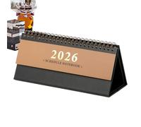 ETUCYNG Monthly Desk Calendar - 2026 Tear-Off Calendar with Spiral Springs, Standing Base, Daily Planner for Homeschooling, Office, Room, Student Dorm, Studio, Teaching, Kitchen Organisation