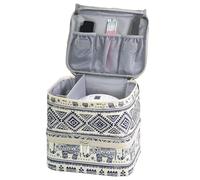 ETUCYNG Nail Polish Storage Bag | Double Layers Travel Nail Polish Carrying Case - Nail Polish Carrying Case with Manicure Tools Storage Sections, Nail Kit Organizer Holds 30+ Bottl