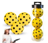 ETUCYNG Outdoor Pickleball Balls With 40 Holes Ball, Quiet Pickleball Practice Balls, 3pcs Silent Pickleball Balls, 74mm Portable Pickleball Balls With Ball Tube, For Outdoor Practice And Match Play