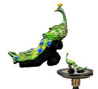 ETUCYNG Peacock Jewellery, Miniature Figures, Peacock Statues, Miniature Toy - Realistic Resin Sculpture | Miniature Figures with Bright Colours for Collectors