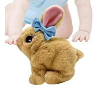 ETUCYNG Realistic Interactive Bunny, Realistic Rabbit Plush, Beautiful Electronic Realistic Rabbit for Girls - Educational Plush Interactive Plush Toy Figures Jump Shake Rabbit Toys
