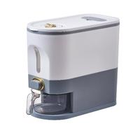 ETUCYNG Rice Dispenser 16.5x33.5x29cm Cereal Containers Storages PP Rice Storage Bin With Time Pointer Measuring Cup Leakproof Cereal Food Storage Bin For Kitchen Soybean Corn