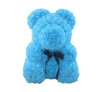 ETUCYNG Rose Bear Valentines Day Flower Gift, Artificial Flowers Rose Bear Valentines Gift, 25cm Rose Bear, Artificial Flower Rose Bear Anniv-ersary Birthday Gift - Hand Crafted, Symbolizes True Love