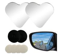 ETUCYNG Side Mirror Blind Spot - Car Heart Shaped Rearview Mirrors,Removable Convex Safety Assist Wide Angle Auto Accessories for Vehicle Automotive Motorcycles