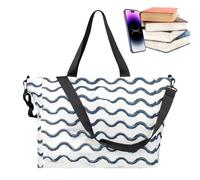 ETUCYNG Swimming Bag with Zipper, Waterproof Beach Tote Bag, Swimming Bag for Swimming Pool, Waterproof Sandproof Bag with Zipper, Foldable Bag for Gym Beach, Blue, Se référer à la description