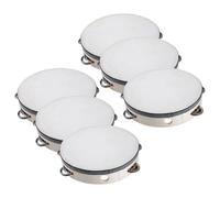 ETUCYNG Tambourines for Adults, 15 cm Hand Drum - Set of 6 Educational Percussion Instrument for Vocal Inserts Leisure Party Church Dance