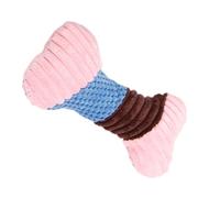 ETUCYNG Teething Toys for Puppy,Creative Corn Flannel Dog Stuffed Toys | Built-in Sound Squeaky Toys Interactive Bone Shape for Pet