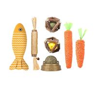 ETUCYNG Toy for Cats, Cat Crime Toy, Teething Chew Exercise Set of 5, Interactive Kitten Step Toy for Indoor Cats Exercise, Relieves Boredom for All Breeds