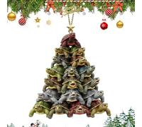 ETUCYNG Turtle Christmas Tree Ornaments - Decorative Holiday Ornament | 2D Acrylic Sea Turtle Shape Decorative Pendants for Garden Door Backyard Party Mantel Wall Wreath Holiday Home