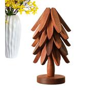 ETUCYNG Wooden Coaster Tree | Christmas Tree Shaped Heat Resistant Wood Coaster Decor,Table Decor Hot Dish Pad - for Home Restaurant Dining Room Counter Pans Bowl